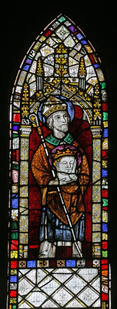 Saint Cuthbert avec la tête de Saint Oswald - English School